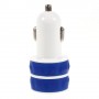 Cargador de mechero con 2 tomas usb para telefono movil / tablets /camaras digitales azul