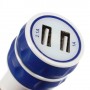 Cargador de mechero con 2 tomas usb para telefono movil / tablets /camaras digitales azul