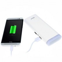 Power Bank 13000 mAh Golf  con linterna color blanco