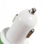 Cargador de mechero con 2 tomas usb para telefono movil / tablets /camaras digitales verde