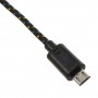 Cable cargador USB con conector micro USB nylon 2M negro