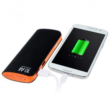 Power Bank 12000 mAh 2 USB negro