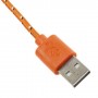 Cable cargador USB con conector micro USB nylon 2M naranja