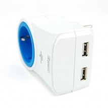 Cargador de red USB para Smartphone y tablet Mooster con proteccion de sobretension