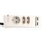 Regleta especial para Smartphone/  tablet / PC  Mooster con proteccion de sobretension, 4 tomas de r