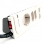 Regleta especial para Smartphone/  tablet / PC  Mooster con proteccion de sobretension, 4 tomas de r