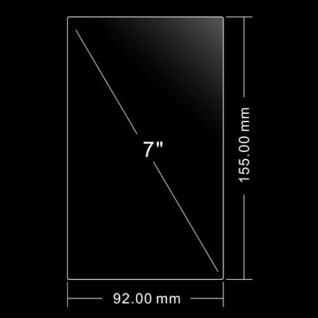 Protector de pantalla universal para tablets de 7 pulgadas, Tamaño 155 x 92 mm