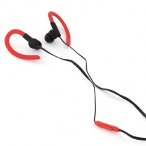Auriculares deportivos Omega sport FH1014RB rojo-negro + micro