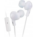 Auriculares intrauditivos JVC HA-FR6-W-E Gummy Plus  blancos con microfono y control remoto