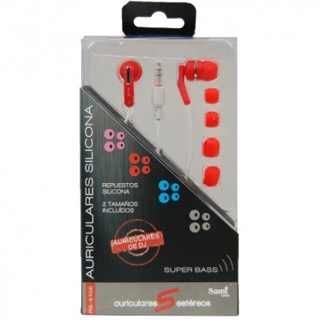 Auriculares intrauditivos Sami RS-4102 rojo c/ repuestos