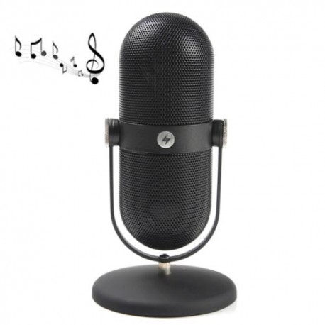 Altavoz Bluetooth multifuncion estilo microfono retro para smartphone, PC, MP3, Con funcion lector d