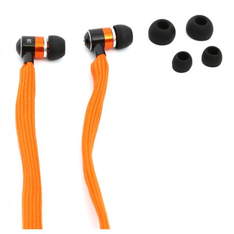 Auriculares intrauditivos omega freestyle + microfono Cordones  naranja  FH2112O
