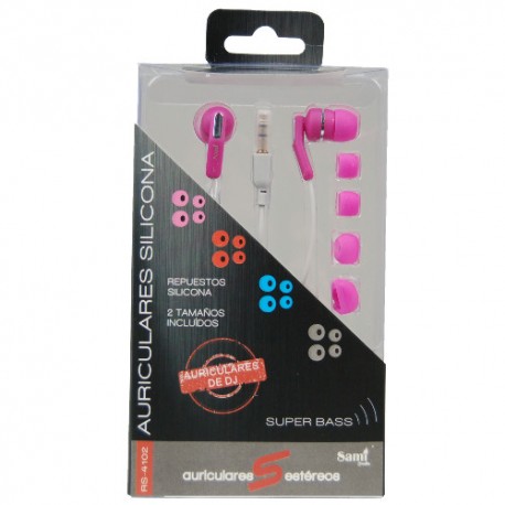 Auriculares intrauditivos Sami RS-4102 Rosa c/repuestos