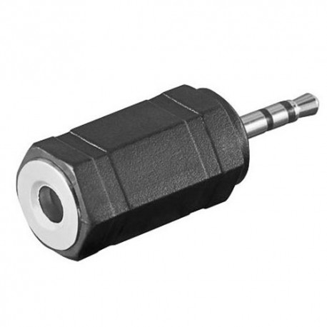Adaptador Jack stereo 3,5 mm, macho a 2,5 mm, hembra stereo