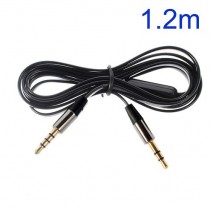 Cable audio 3,5 mm, macho / macho 1,2 m, negro