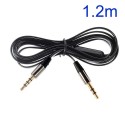 Cable audio 3,5 mm, macho / macho 1,2 m, negro