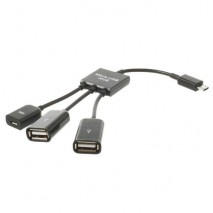 Cable adaptador micro USB 3 en 1 HUB OTG