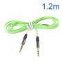 Cable audio  jack 3,5 mm, macho / macho 1,2 m, verde