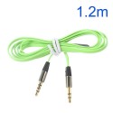Cable audio  jack 3,5 mm, macho / macho 1,2 m, verde