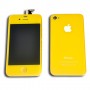 Kit cambio de color LCD + Tactil + Boton Home + Tapa trasera para iPhone 4 A1332 / A1349  color amar