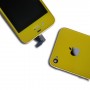 Kit cambio de color LCD + Tactil + Boton Home + Tapa trasera para iPhone 4 A1332 / A1349  color amar