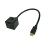 Cable adaptador de HDMI macho para 2 salidas HDMI hembras, Longitud 0,30 metros