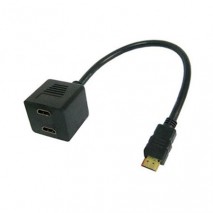Cable adaptador de HDMI macho para 2 salidas HDMI hembras, Longitud 0,30 metros
