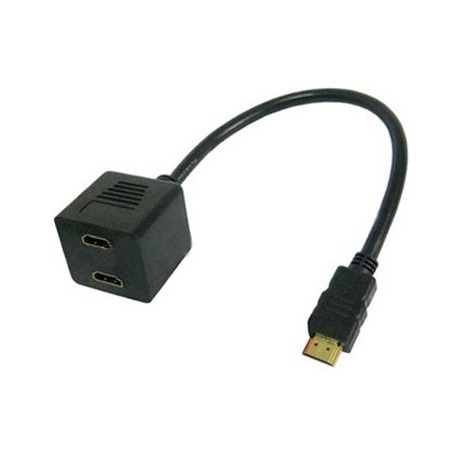 Cable adaptador de HDMI macho para 2 salidas HDMI hembras, Longitud 0,30 metros