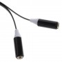 Cable adaptador audio jack  de 3,5 mm, macho / 2 hembras negro