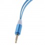 Cable adaptador audio jack  de 3,5 mm, macho / 2 hembras azul