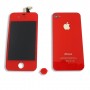 Kit cambio de color LCD + Tactil + Boton Home y Tapa trasera para iPhone 4S A1387  color rojo