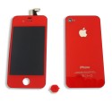 Kit cambio de color LCD + Tactil + Boton Home y Tapa trasera para iPhone 4S A1387  color rojo