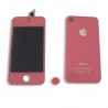 Kit cambio de color LCD + Tactil + Boton Home y Tapa trasera para iPhone 4S A1387  color rosa