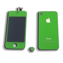 Kit cambio de color LCD + Tactil + Boton Home y Tapa trasera para iPhone 4S A1387  color verde