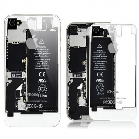 Tapa trasera de batería para Iphone 5 Transparente Blanca