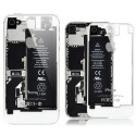 Tapa trasera de batería para Iphone 5 Transparente Blanca