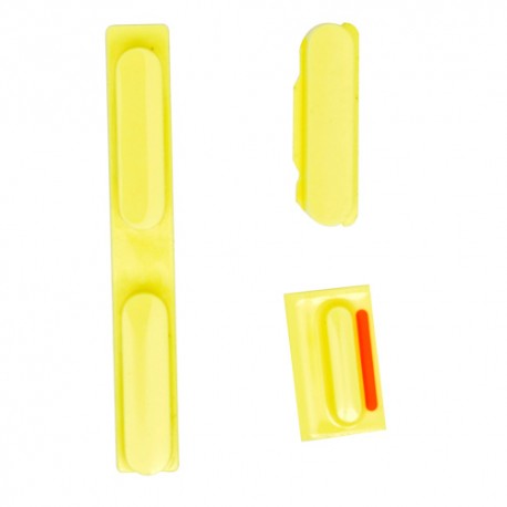 Botones laterales para iPhone 5C A1532 / A1507 / A1529 / A1456 / A1516 / A1526 Original color amaril