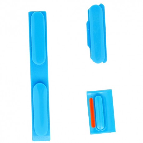 Botones laterales para iPhone 5C A1532 / A1507 / A1529 / A1456 / A1516 / A1526 Original color azul c