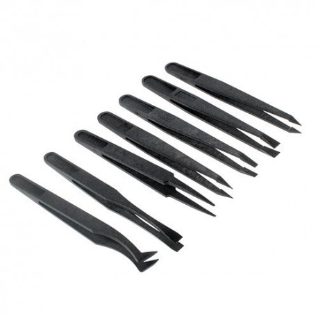 Kit de 7 pinzas antiestática para reparación de Smartphone y tablet