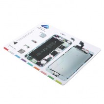 Tapete magnetico con esquema de Iphone 6 para tornillos y piezas pequeñas,