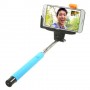 Soporte extensible selfie bluetooth con disparador para telefonos moviles y camaras azul