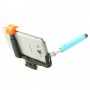 Soporte extensible selfie bluetooth con disparador para telefonos moviles y camaras azul