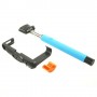 Soporte extensible selfie bluetooth con disparador para telefonos moviles y camaras azul