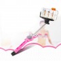 Soporte extensible selfie Cebra bluetooth con disparador para telefonos moviles rosa