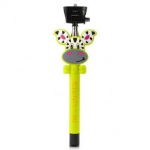 Soporte extensible selfie Cebra bluetooth con disparador para telefonos moviles verde