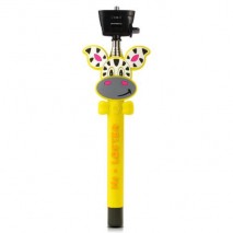 Soporte extensible selfie Cebra bluetooth con disparador para telefonos moviles amarillo