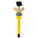 Soporte extensible selfie Cebra bluetooth con disparador para telefonos moviles amarillo