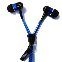 Auriculares intrauditivos Omega freestyle+ microfono cremallera azul FH2111bl