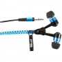 Auriculares intrauditivos Omega freestyle+ microfono cremallera azul FH2111bl