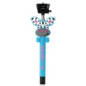 Soporte extensible selfie Cebra bluetooth con disparador para telefonos moviles azul